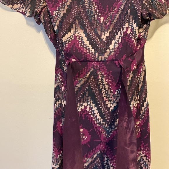 Karin Stevens | purple Belted Paint Splatter Sheath Dress | 6 - Picture 11 of 13